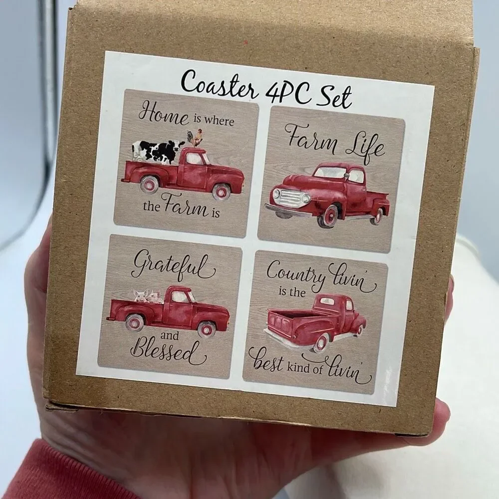 New Wooden Farm themed coasters.